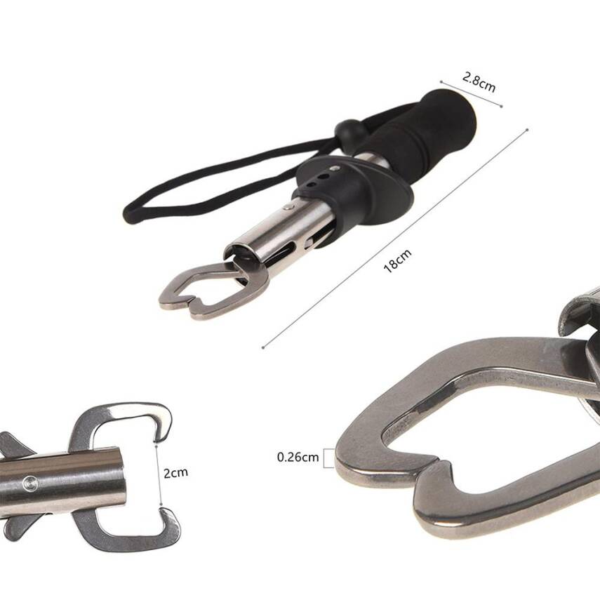 Bauer 18cm T Fish Grip Paslanmaz Çelik Balık Tutucu - 5