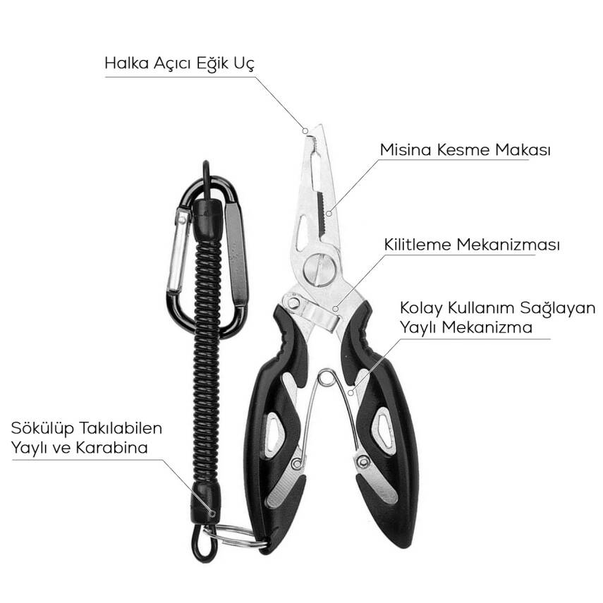Bauer Balıkçı Aksesuar Seti Paslanmaz Pense ve Balık Tutucu Fish Grip - 2