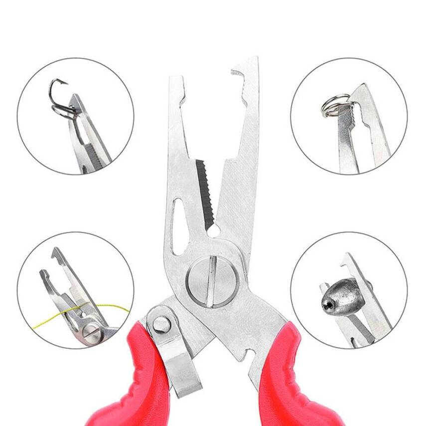 Bauer Balıkçı Pensesi Ve Yaylı Karabinalı Askı Aparatı - Kırmızı (Kitlenebilir Model) - 3