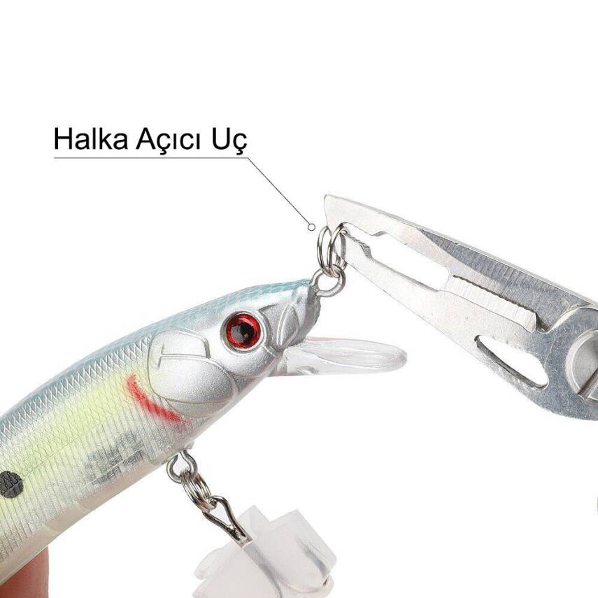 Bauer Balıkçı Pensesi Ve Yaylı Karabinalı Askı Aparatı - Kırmızı (Kitlenebilir Model) - 4
