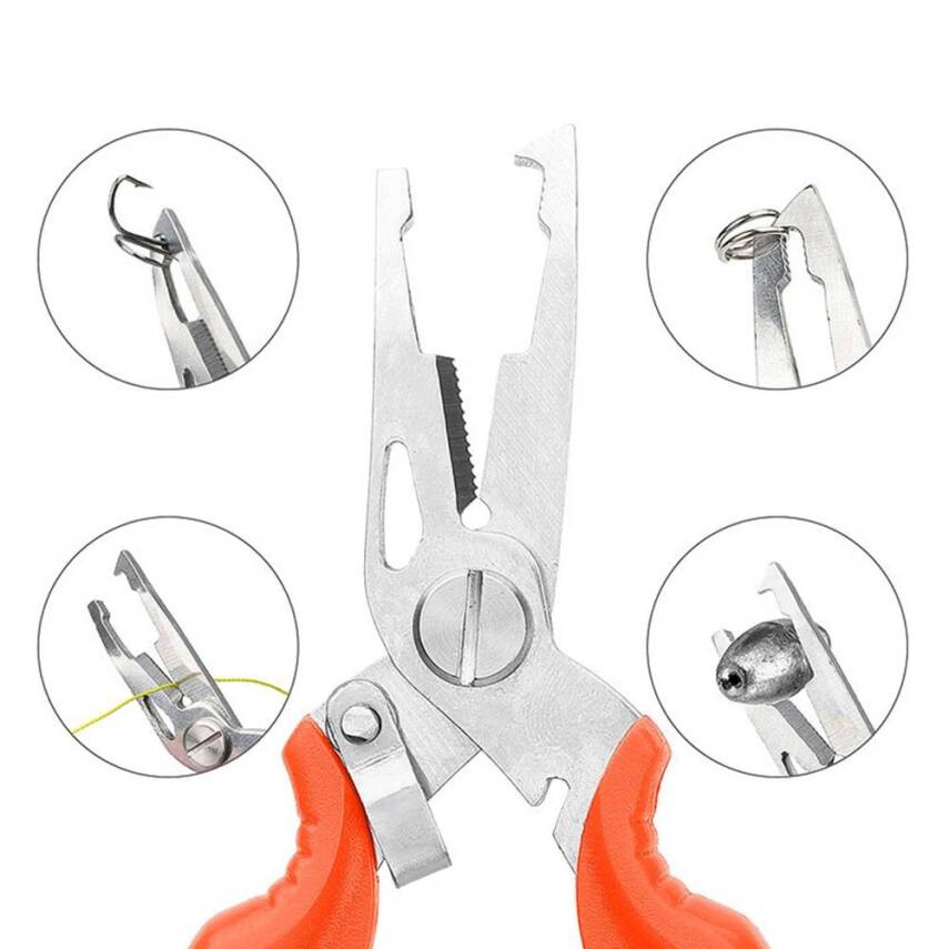 Bauer Balıkçı Pensesi Ve Yaylı Karabinalı Askı Aparatı - Turuncu (Kitlenebilir Model) - 3
