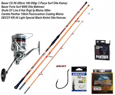 Bauer CS X6 Furia Tam Takım Üst Segment Surf Olta Takımı