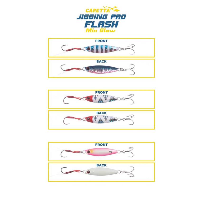 Caretta Jigging Pro Flash Mix Glow Jig Yem - 1
