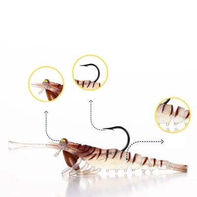 Caretta Sakura Shrimp Chibi 50mm 3,7gr Silikon Karides - 4
