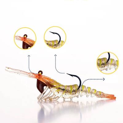 Caretta Sakura Shrimp Chibi 50mm 3,7gr Silikon Karides - 7