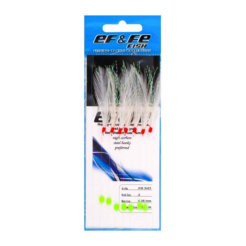 Effe HG3431 Palamut 7 iğneli Beyaz Simli Çapari - 2