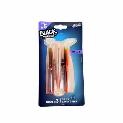 Fiiish Black Minnow No:5 Gövde 160mm 3 Adet Candy Green Silikon Yem
