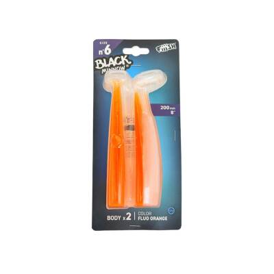 Fiiish Black Minnow No:6 Gövde 200mm 2 Adet Orange Fluo Silikon Yem