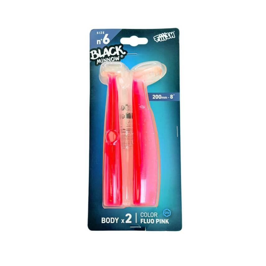 Fiiish Black Minnow No:6 Gövde 200mm 2 Adet Fluo Pink Silikon Yem - 1