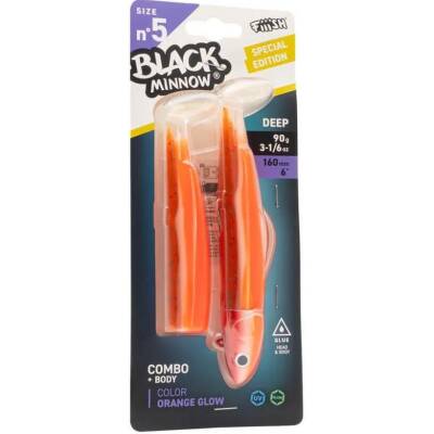 Fiiish Black Minnow No:5 Combo 160mm 90gr Orange Glow Silikon Yem - 2