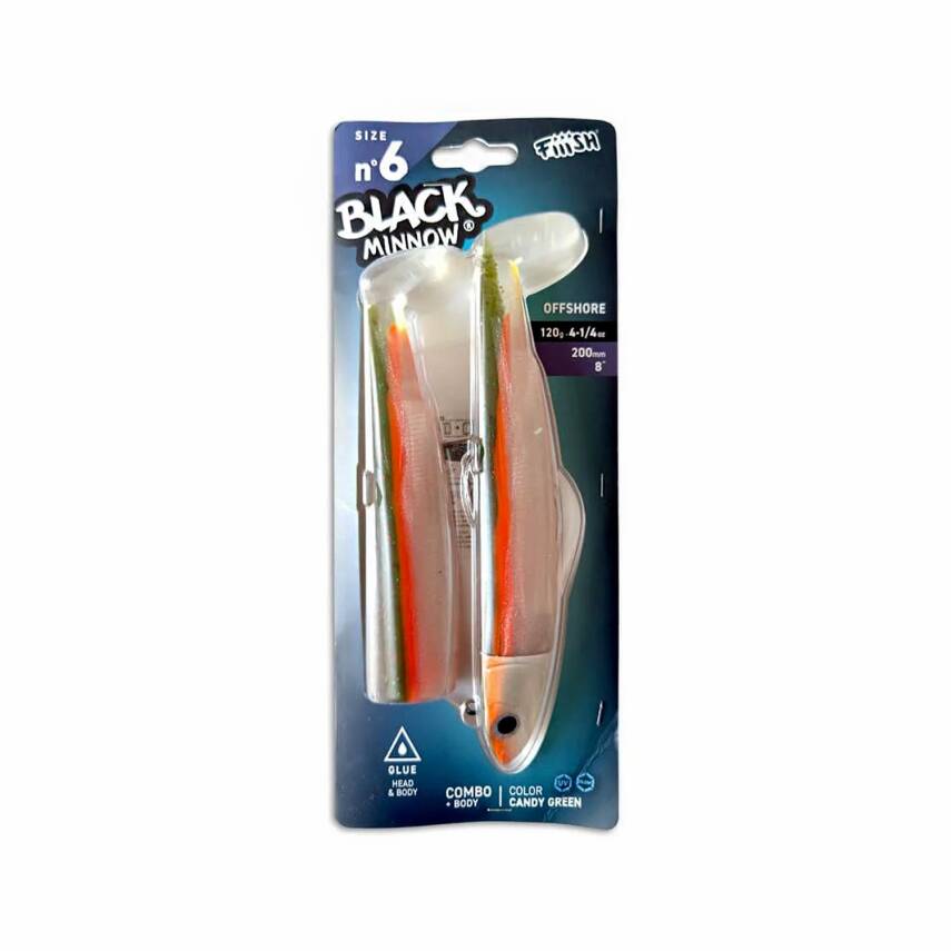 Fiiish Black Minnow No:6 Combo 200mm 120gr Candy Green Silikon Yem - 3