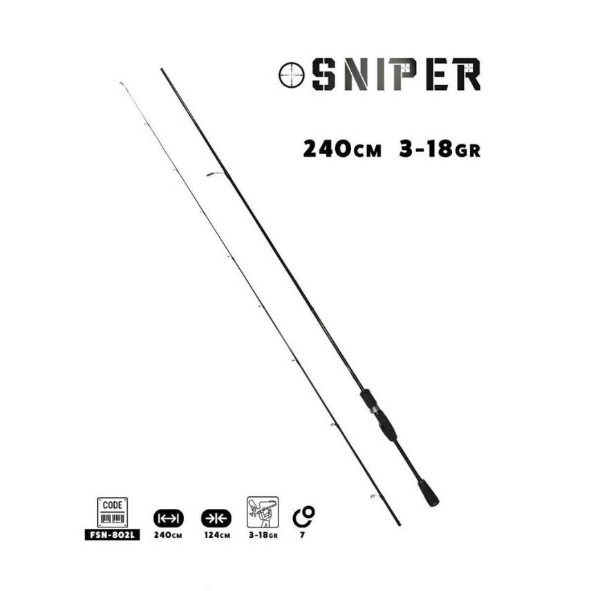 Fujin Sniper 240cm 3-18gr Light Spin Kamış - 1
