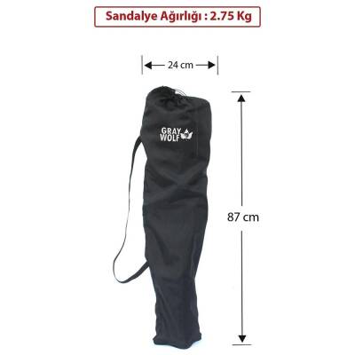 Gray Wolf Klasik Bardaklı Kırmızı Kamp Sandalyesi - 4