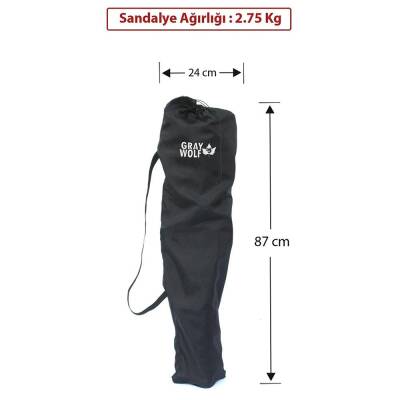 Gray Wolf Klasik Bardaklı Mor Kamp Sandalyesi - 4