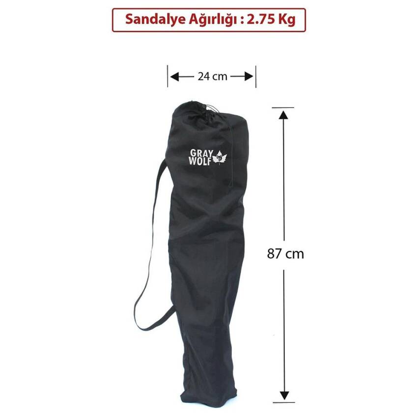 Gray Wolf Klasik Bardaklı Mor Kamp Sandalyesi - 4