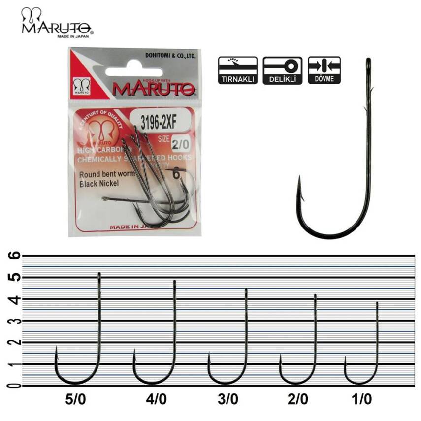 Maruto 3196-2XF Black Nickel Olta İğnesi - 1