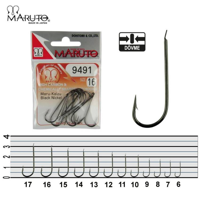 Maruto 9491 BN Düz Olta İğnesi - 2