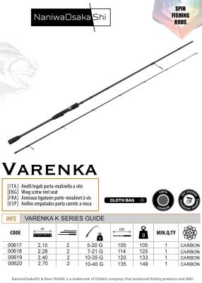 Naniwa Osaka Shi Varenka 210cm 5-20gr Spin Olta Kamışı