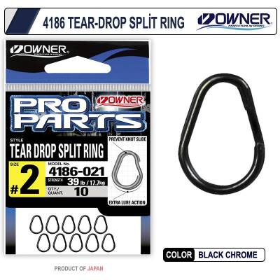 Owner 4186-011 Tear-Drop Split Ring - No: 4