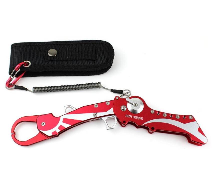 Sea Horse Katlanır Balık Tutucu Gripper - Kırmızı - 1