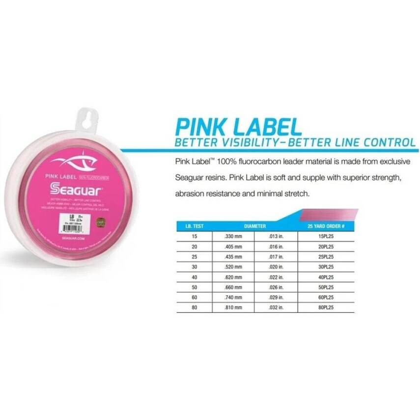 Seaguar Pink Label 23 Metre FluoroCarbon Misina - 2