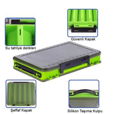 Shufa Lure Box Çift Taraflı Kutu 145mm - Yeşil - 2