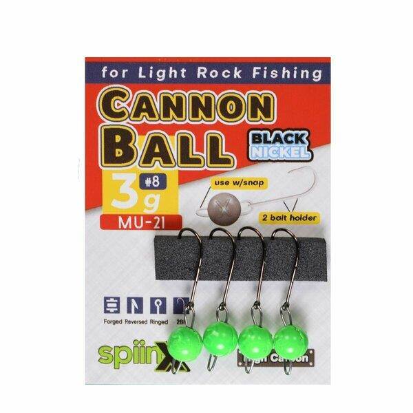 Spiinx Cannon Ball Mafsallı Glow Jighead - 1