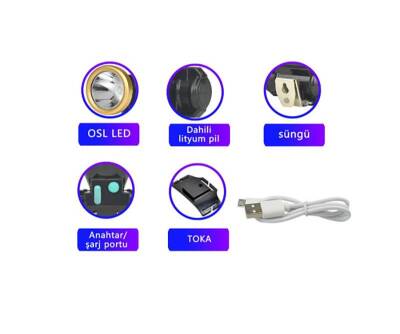 Watton WT-065 Şarjlı OSL LED Baret Lambası - 5